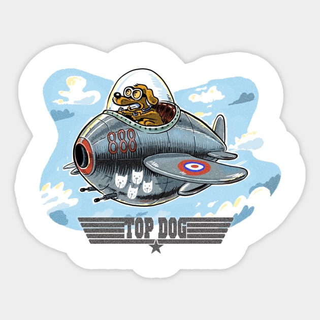 Top Dog Sticker by GuyParsons